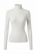 Pull Col Roulé Femme – Maille Côtelée Ajustée | 3 Coloris