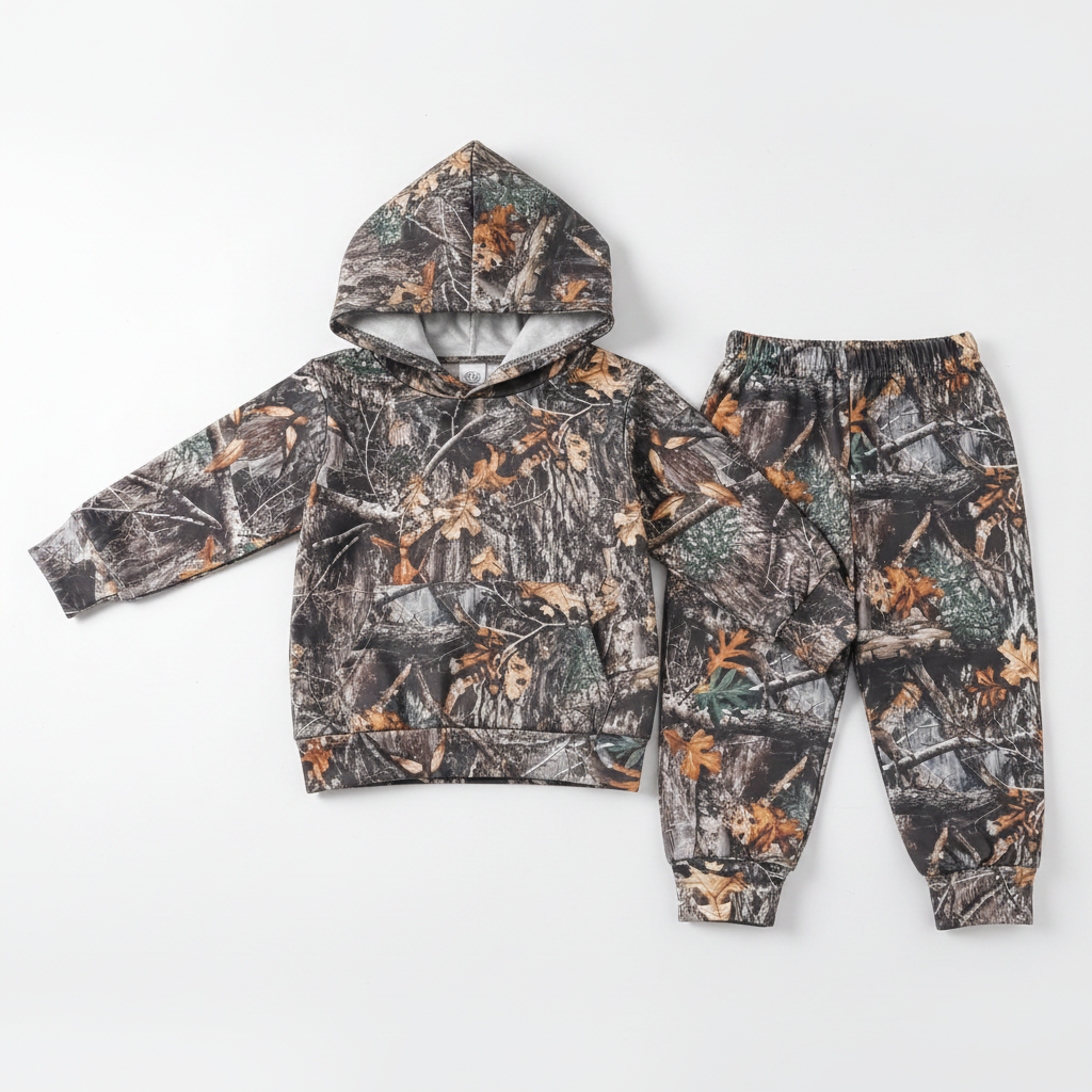 Ensemble Survêtement Enfant Camouflage Forêt – Hoodie + Jogging | 5 Tailles