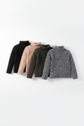 Pull Col Roulé Enfant – Maille Côtelée | 1 à 8 ans | 4 Coloris