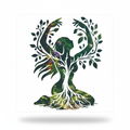 Pochoir Femme Arbre de Vie – Silhouette & Racines